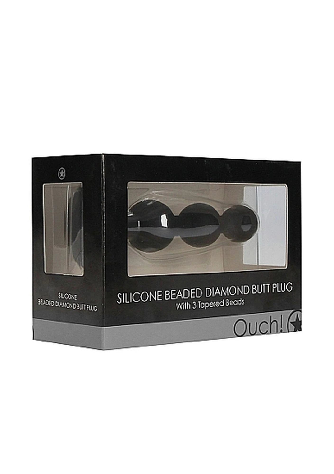 Silicone Beaded Diamond Butt Plug