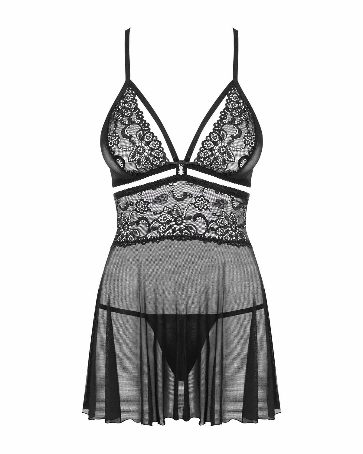 Babydoll – in rete, nero 27415801951 | Obsessive
