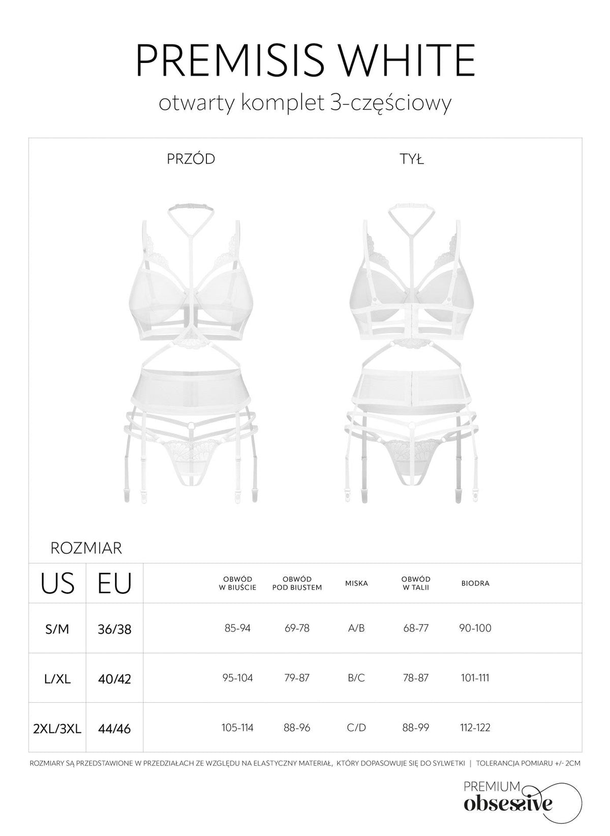 Conjunto de lencería Premisis – blanco | Obsessive