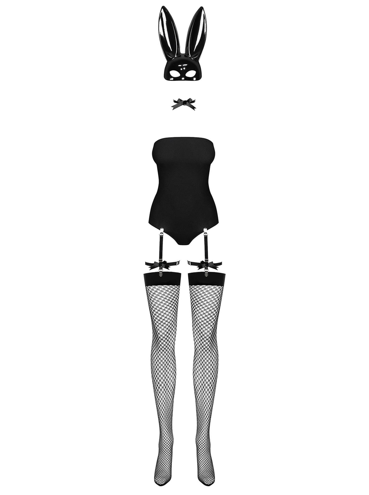 Disfraz – con liguero, negro | Obsessive