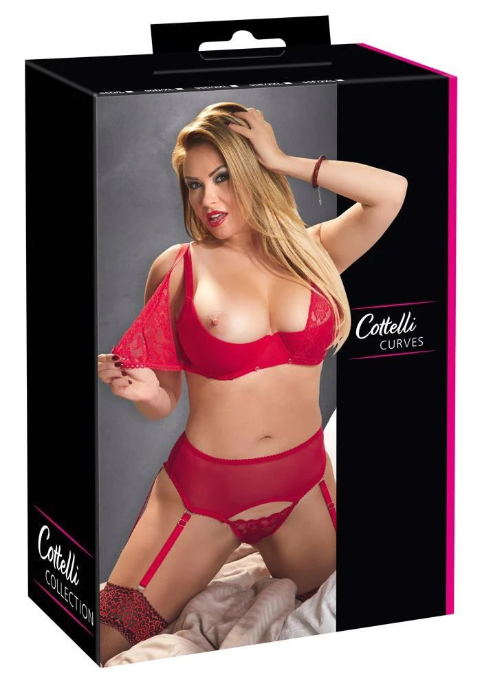 Ensemble soutien-gorge rouge 90D/XL