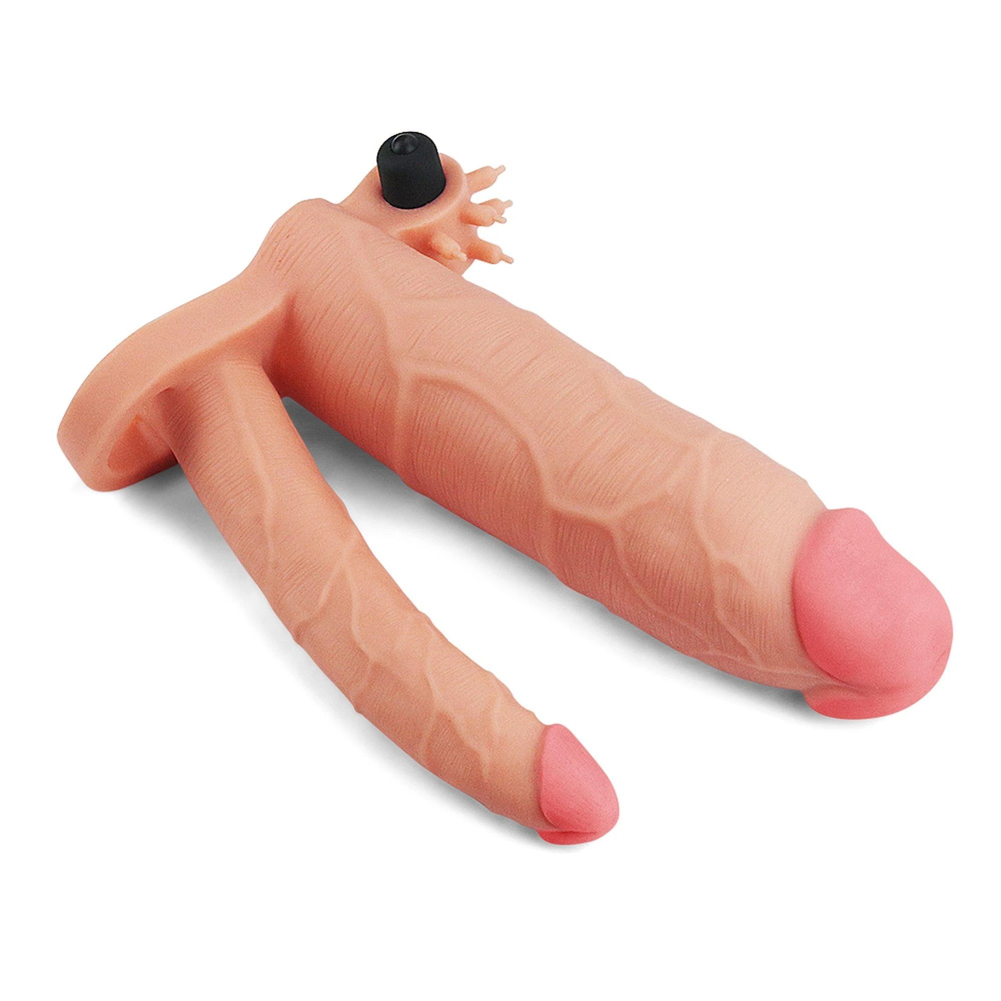 Ajouter 3"" Pleasure X Tender Gaine Double Pénis Vibrante
