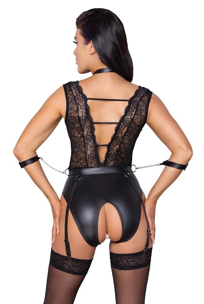 Body – in pizzo, aperto, nero 26431971041 | Cottelli BONDAGE