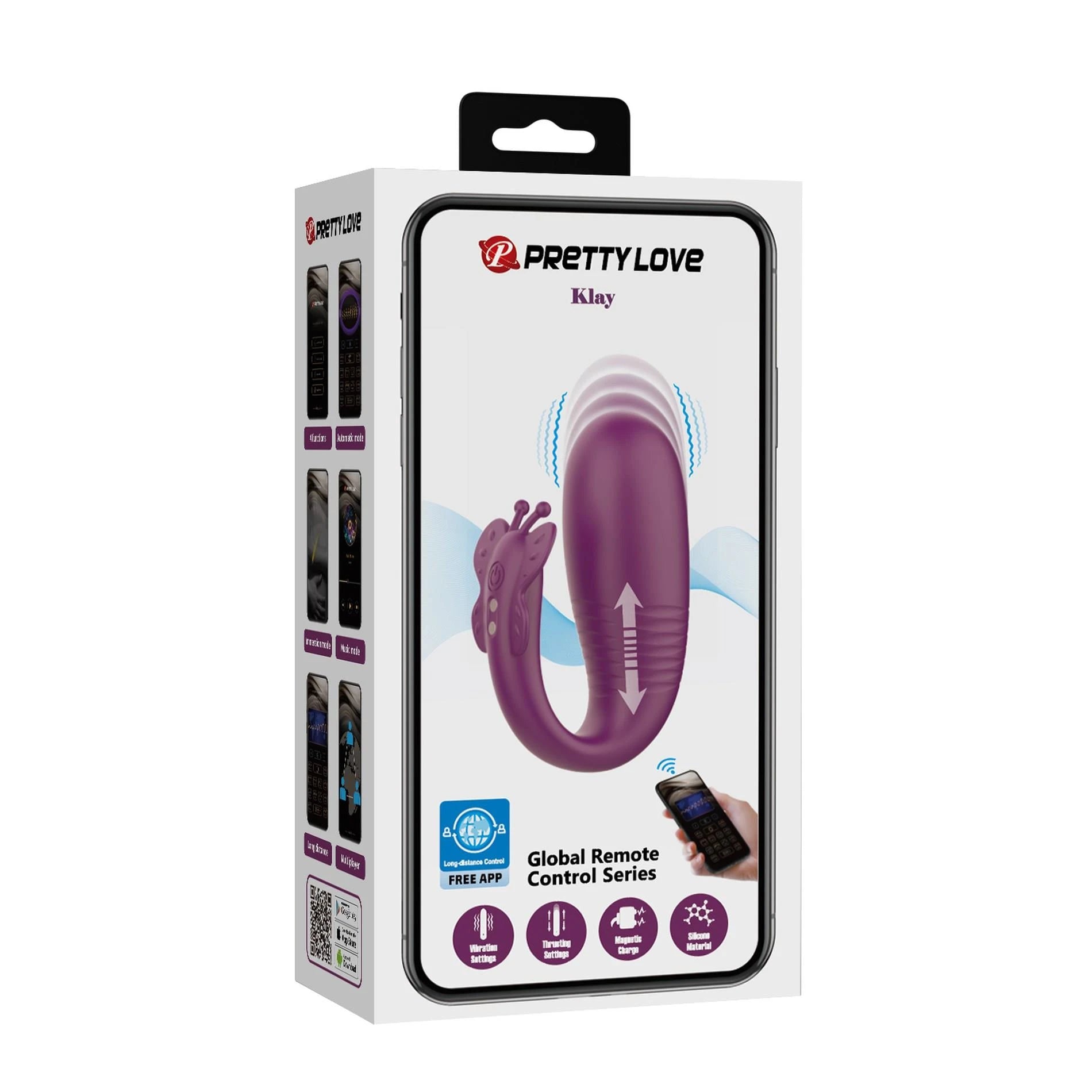PRETTY LOVE - Klay, 10 fonctions de vibration 10 réglages de poussée Télécommande via application mobile