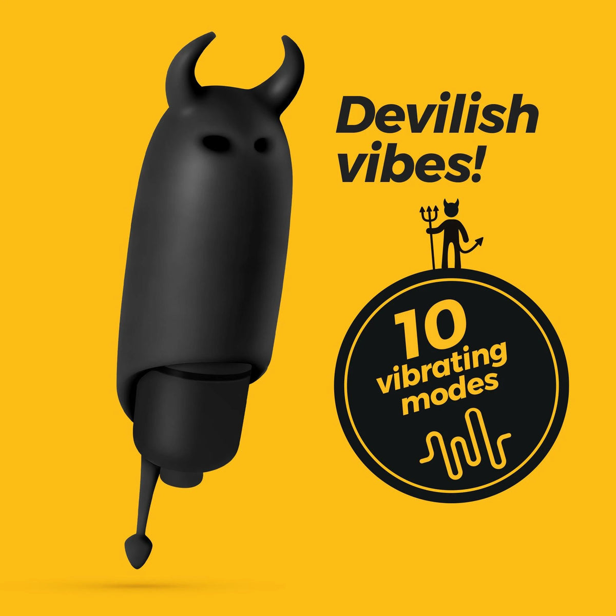 Vibratore bullet Pet Devil 10 funzioni – nero | Crushious