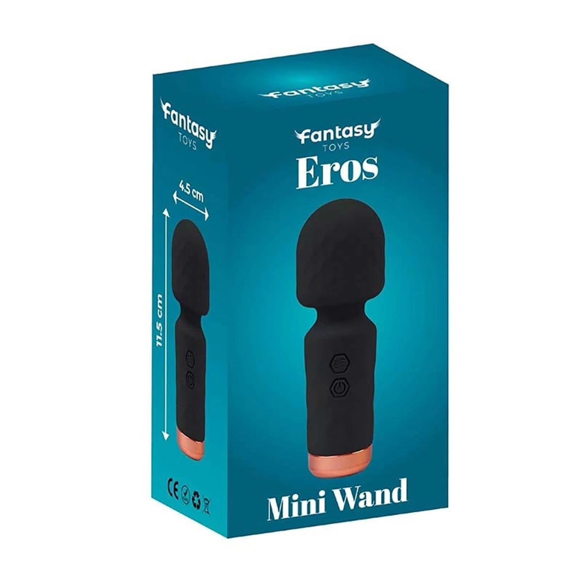 Massaggiatore wand Eros 10 funzioni – ricaricabile, nero | Fantasy