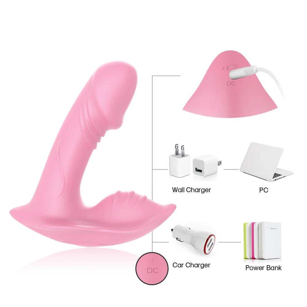Vibromasseur point G Whistle 9 fonctions – avec télécommande, rechargeable, rose | Favorites