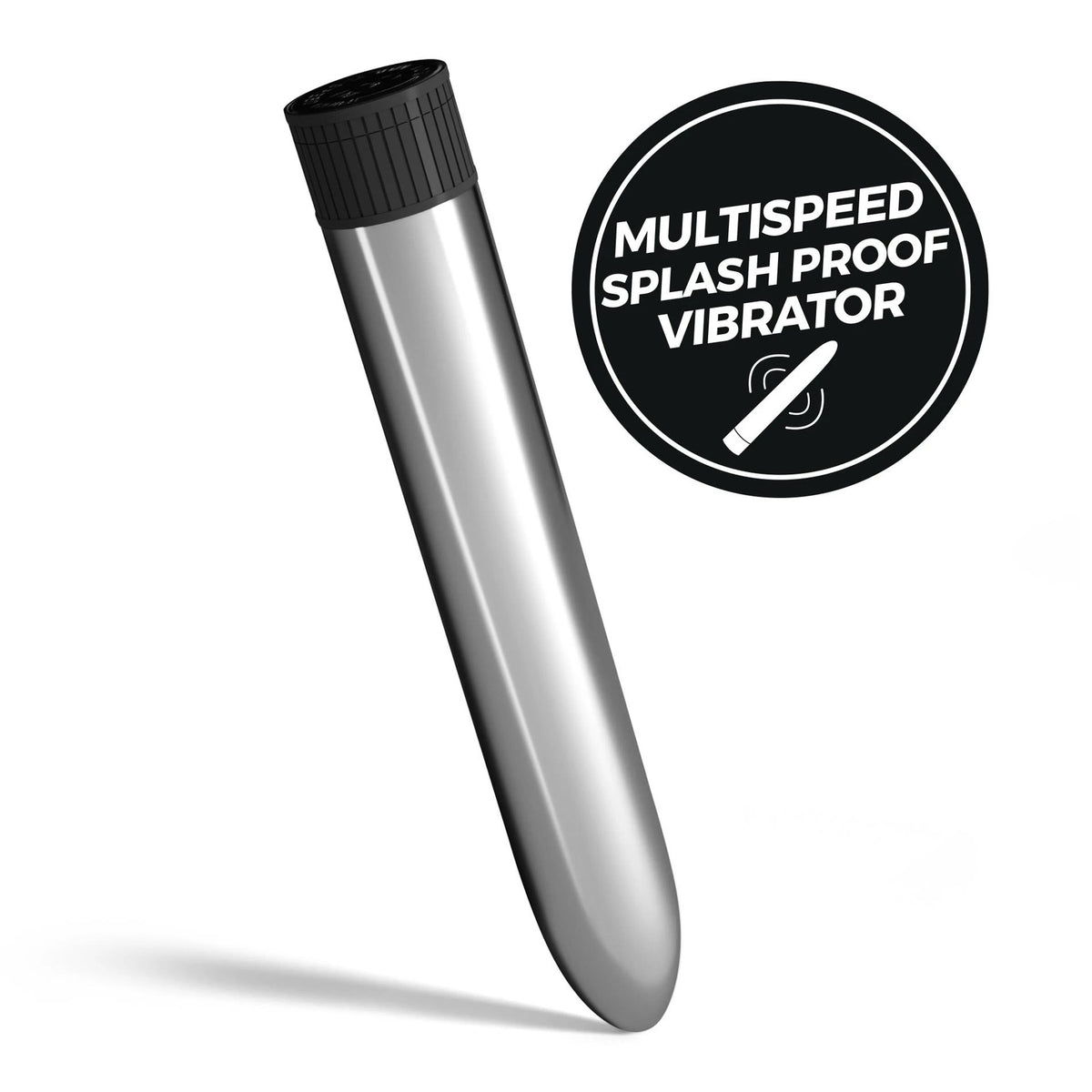 Vibratore classico 18 cm – argento | Crushious