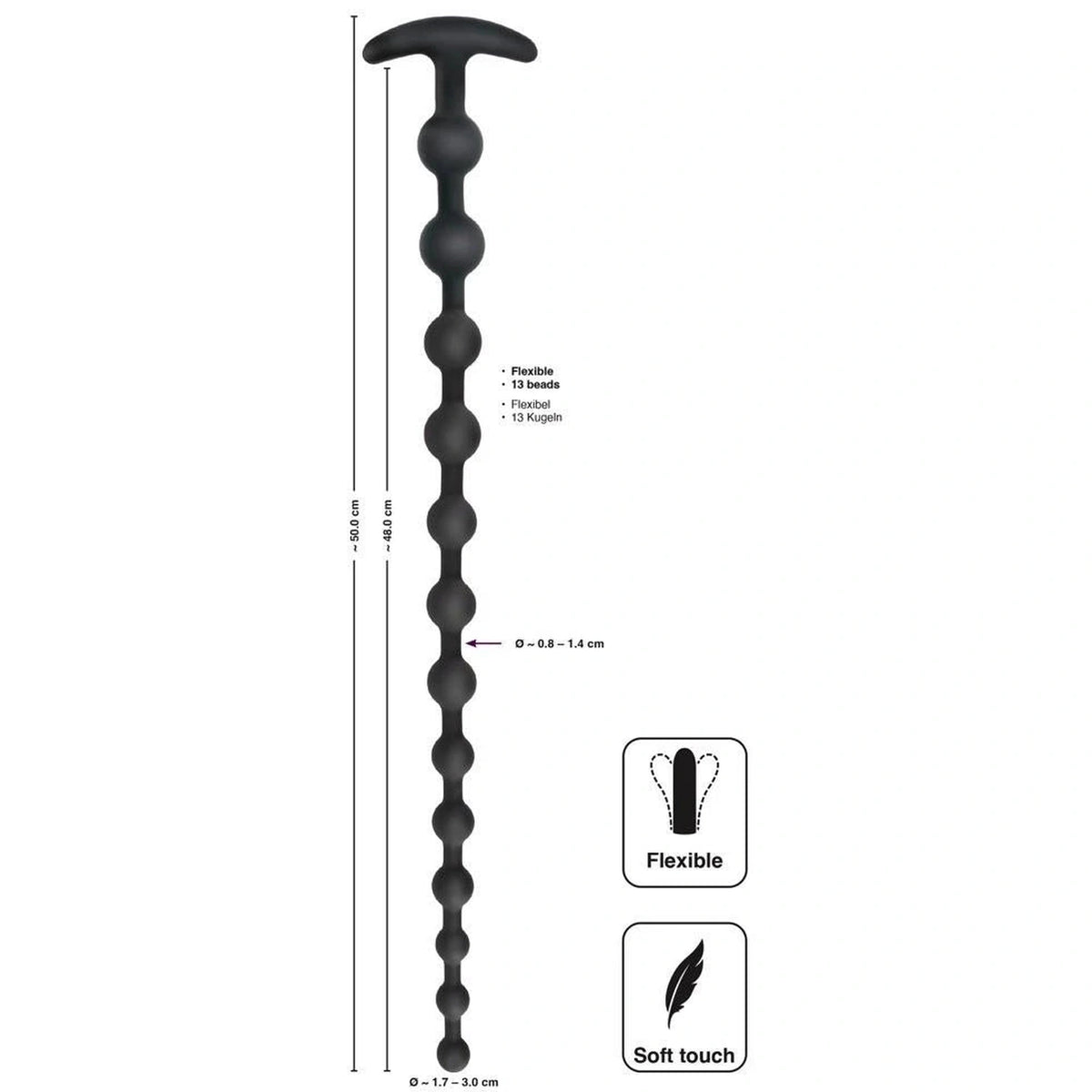 Anál gyöngysor 50 cm – fekete | Black Velvets