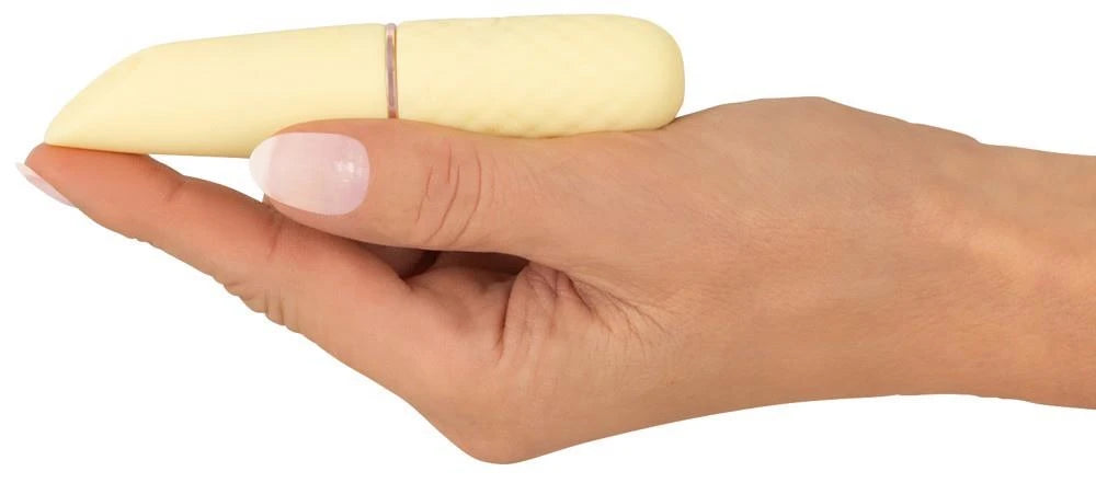 Mini vibratore 10.5 cm – ricaricabile, giallo | Cuties