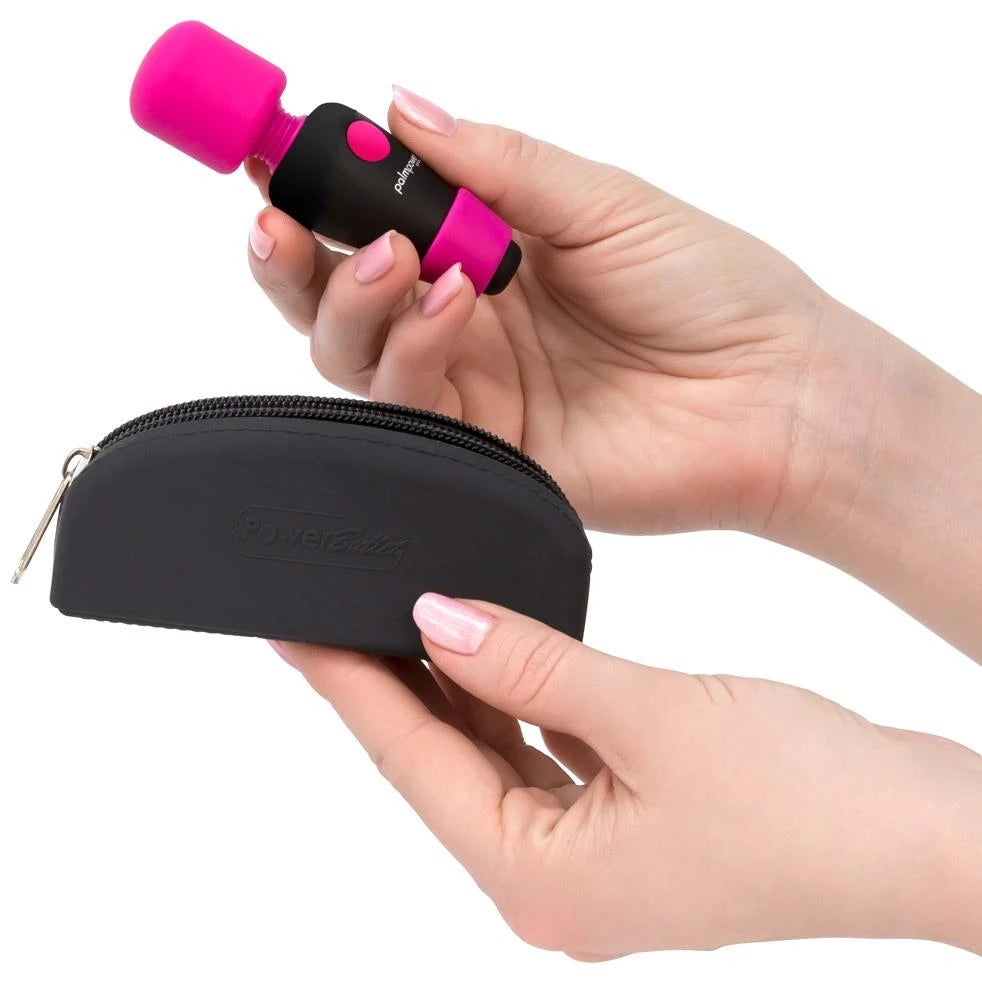 Massaggiatore wand 7 funzioni – ricaricabile, tascabile, rosa | palmpower