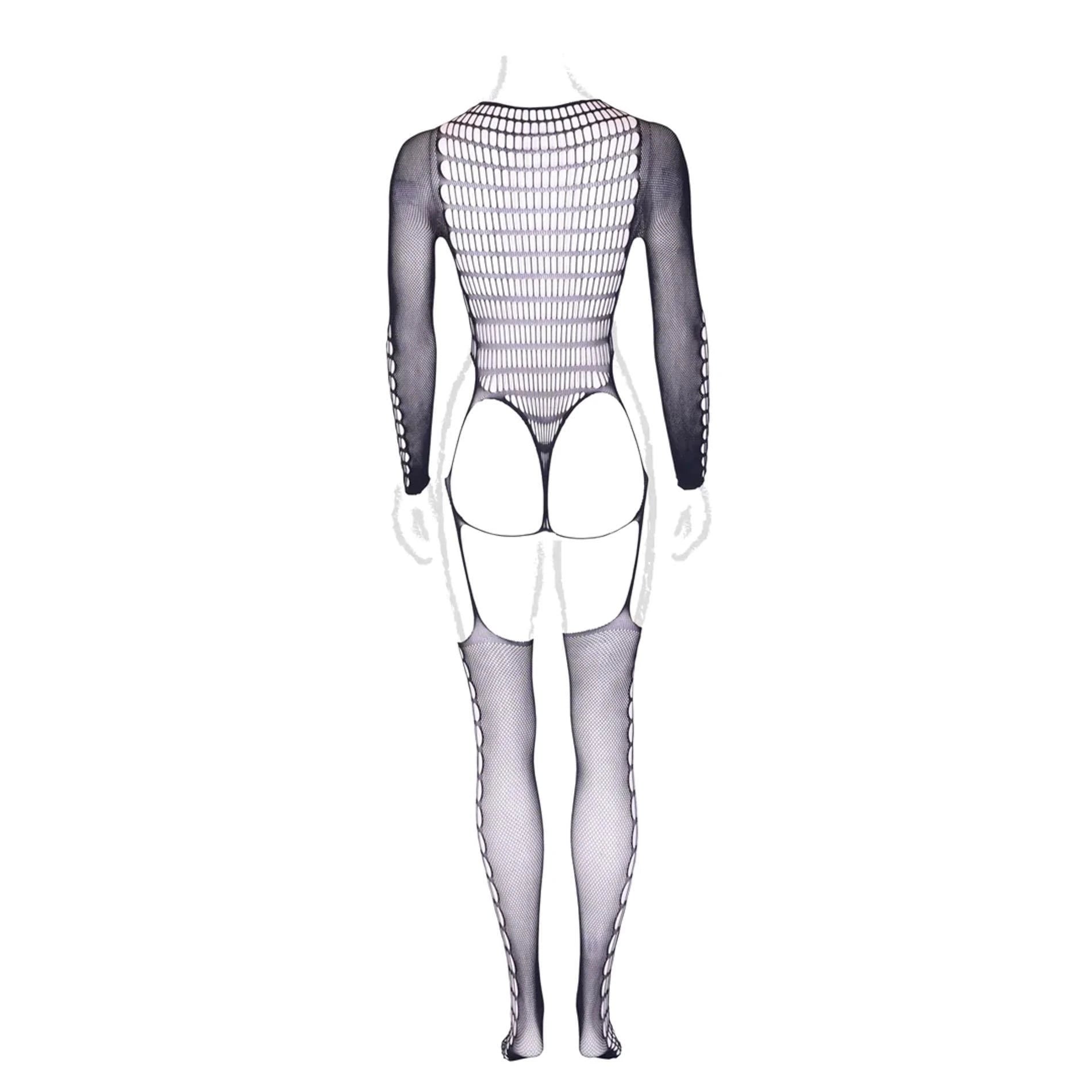 Kalyke XXIII - Bodystocking with Turtleneck - Queen Size - Black