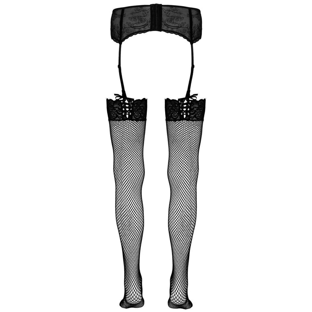 Stockings – mesh, lace, black 25201171121 | Cottelli LEGWEAR