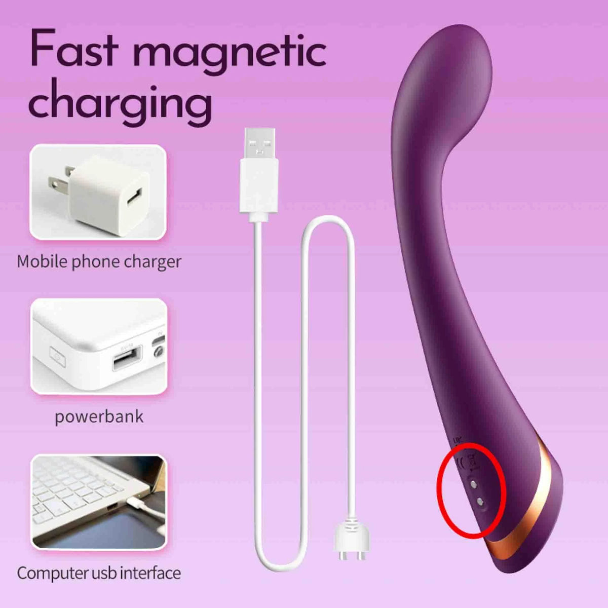 Vibromasseur point G 10 fonctions – rechargeable, rouge 56-3045-1 | Favorites