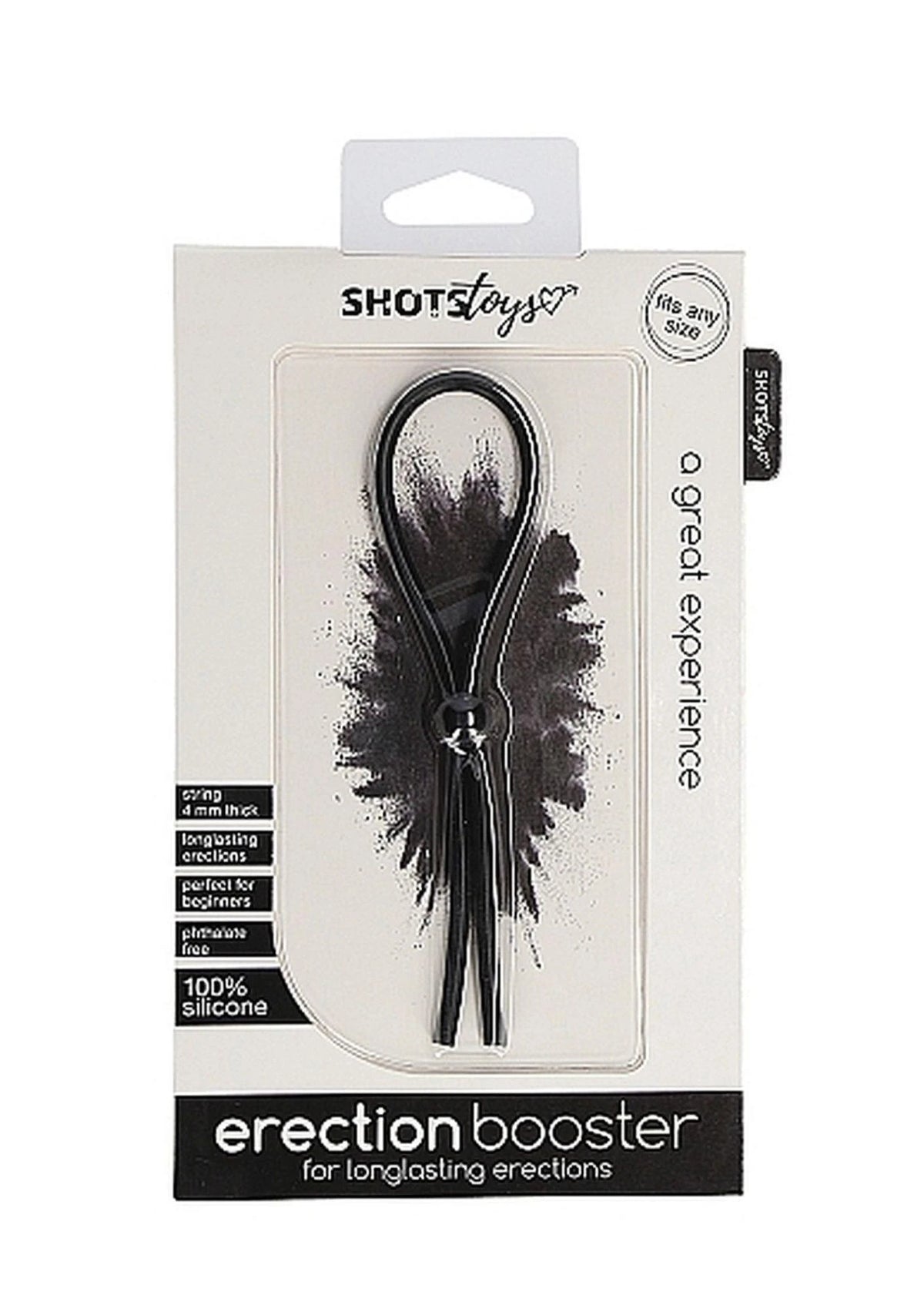 Anillo para el pene Erection Booster – negro | Shots Toys