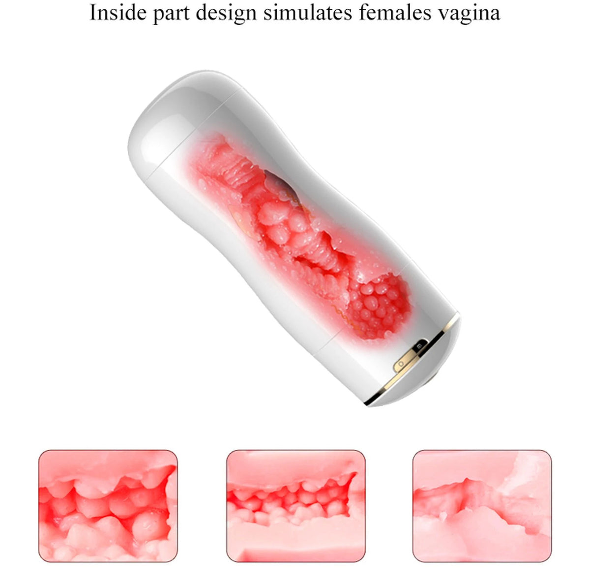 Masturbador 7 funciones – recargable, con ventosa, nude | Favorites