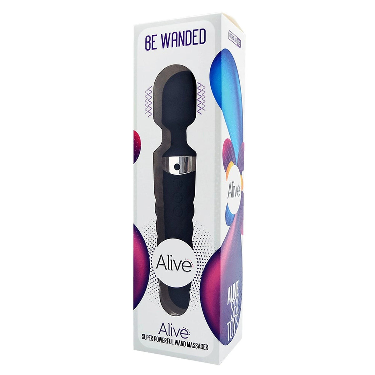Massaggiatore wand BE Wanded – ricaricabile, nero | Alive