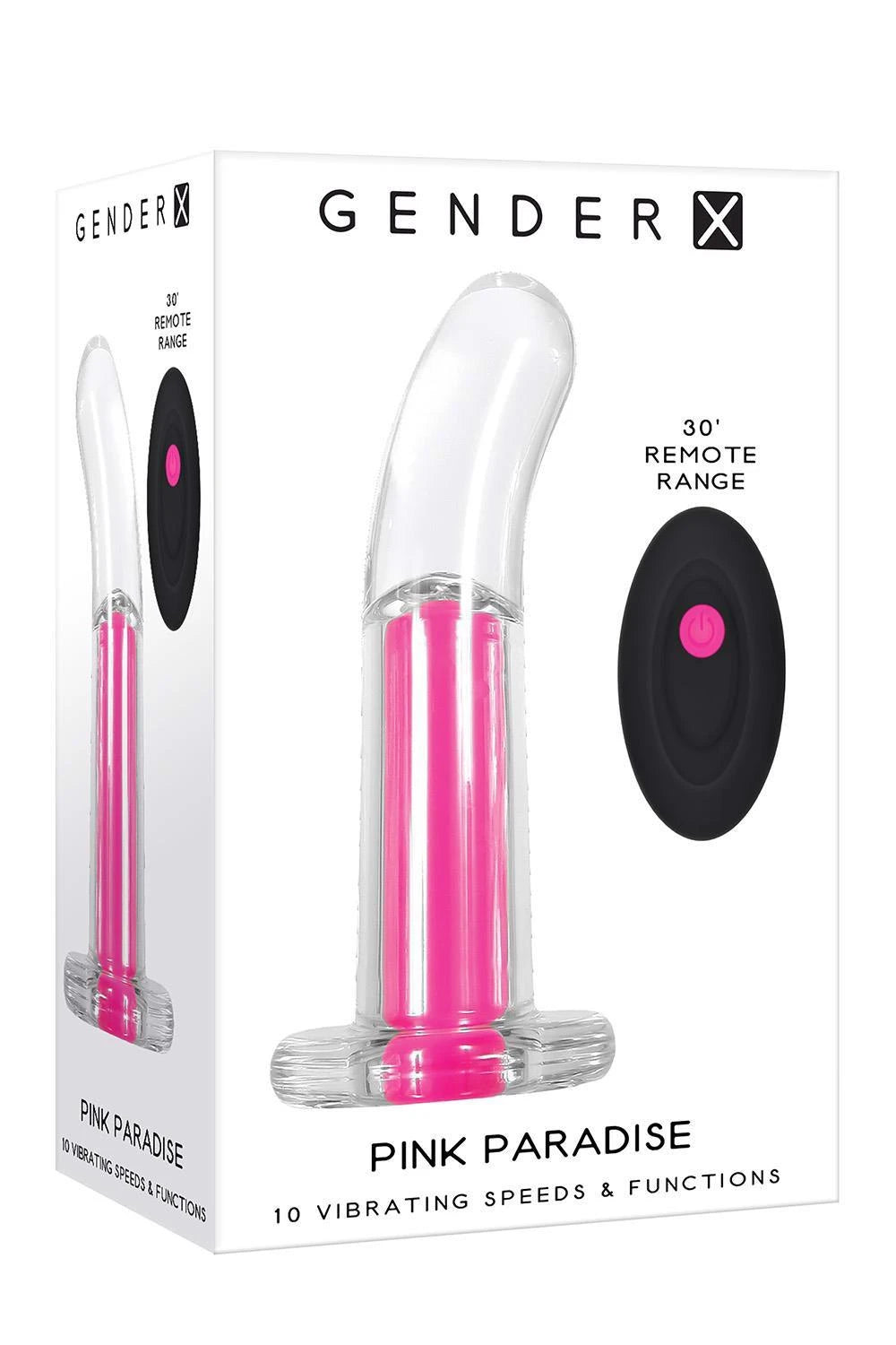 Vibratore anale Paradise 11.4 cm – con telecomando, ricaricabile, rosa | Gender X