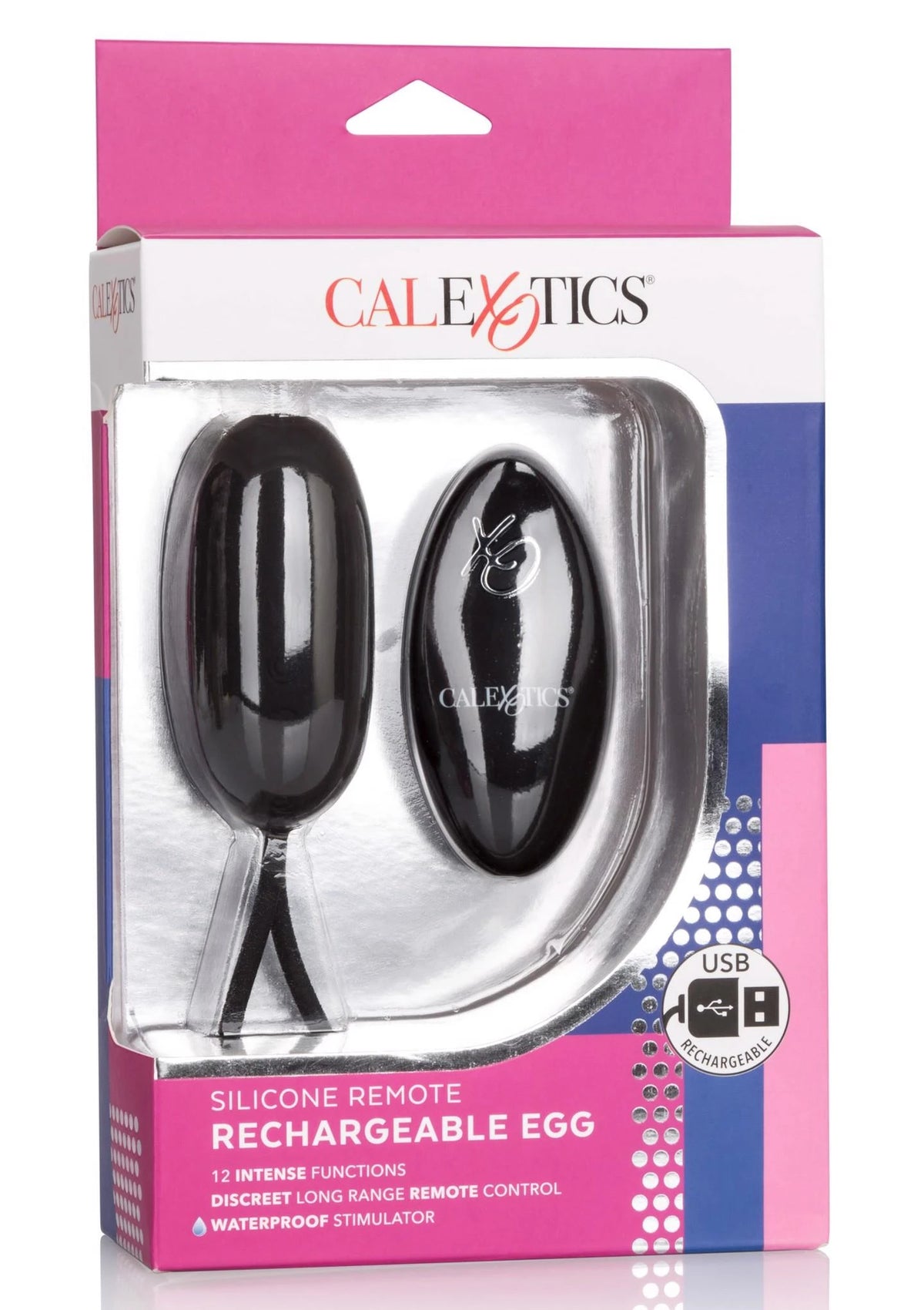 Ovetto vibrante – con telecomando, ricaricabile, nero | Calexotics