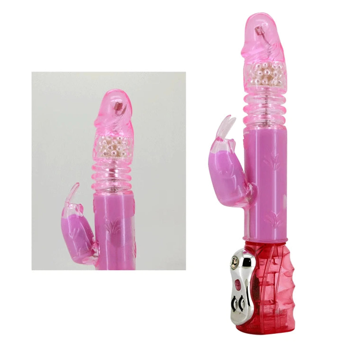 Vibromasseur rabbit Flirt Rough – à va-et-vient, rotatif | Baile