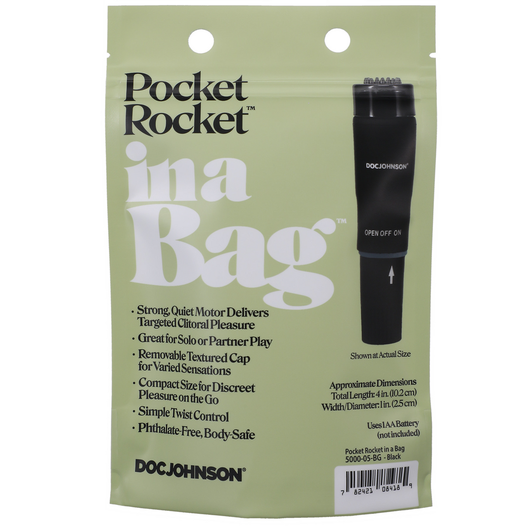 Estimulador de clítoris Rocket – negro | Doc Johnson