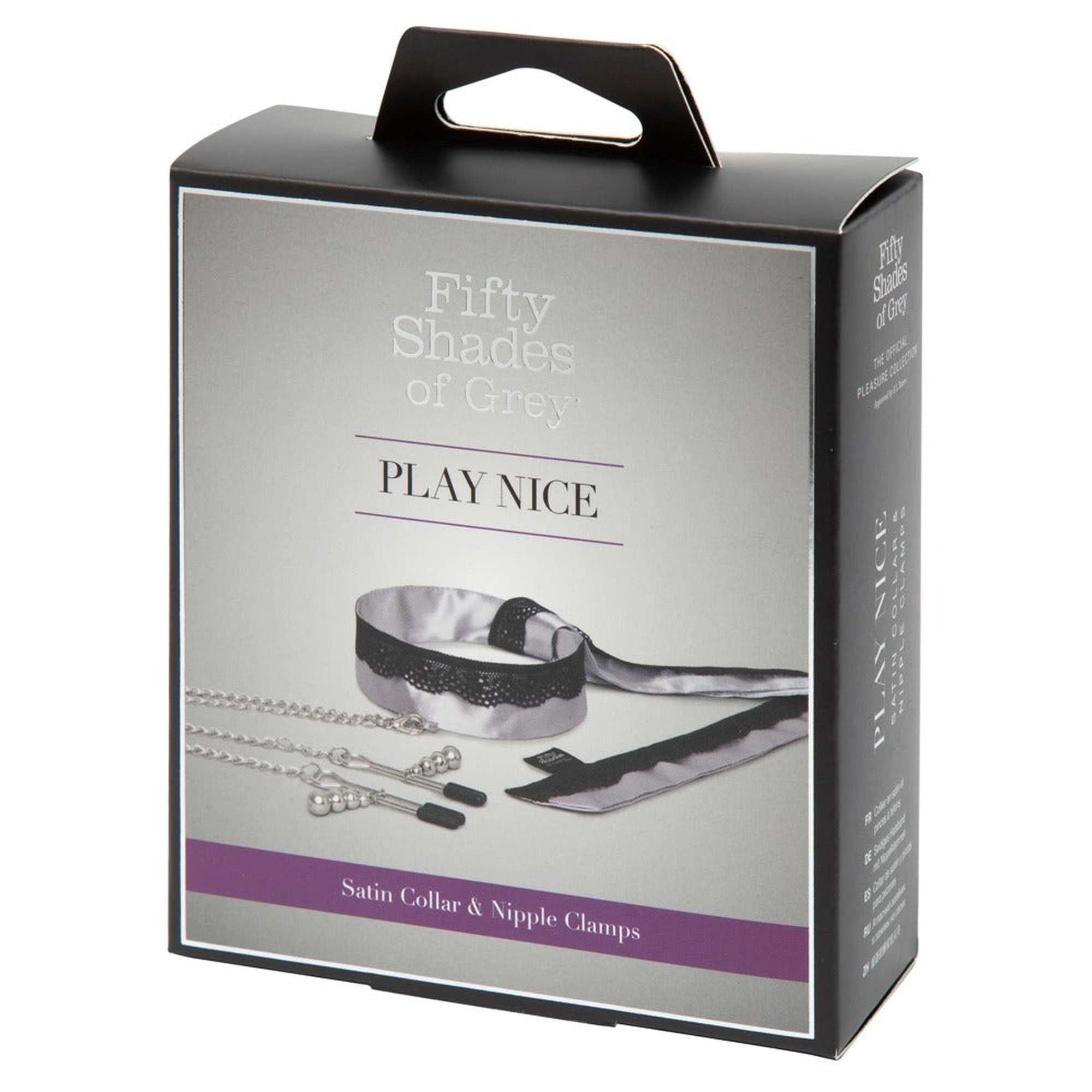 Play Nice Satin Collar & Nipple Clamps
