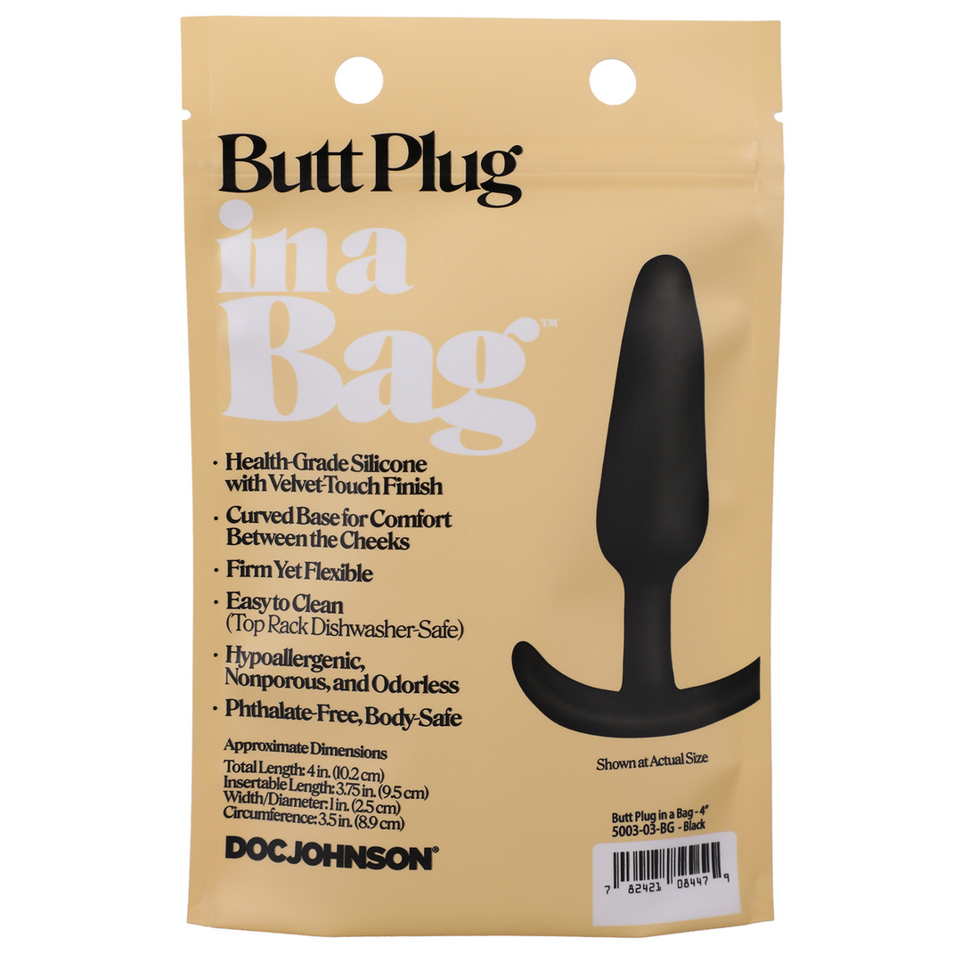 Plug anale 8.9 cm – nero | Doc Johnson