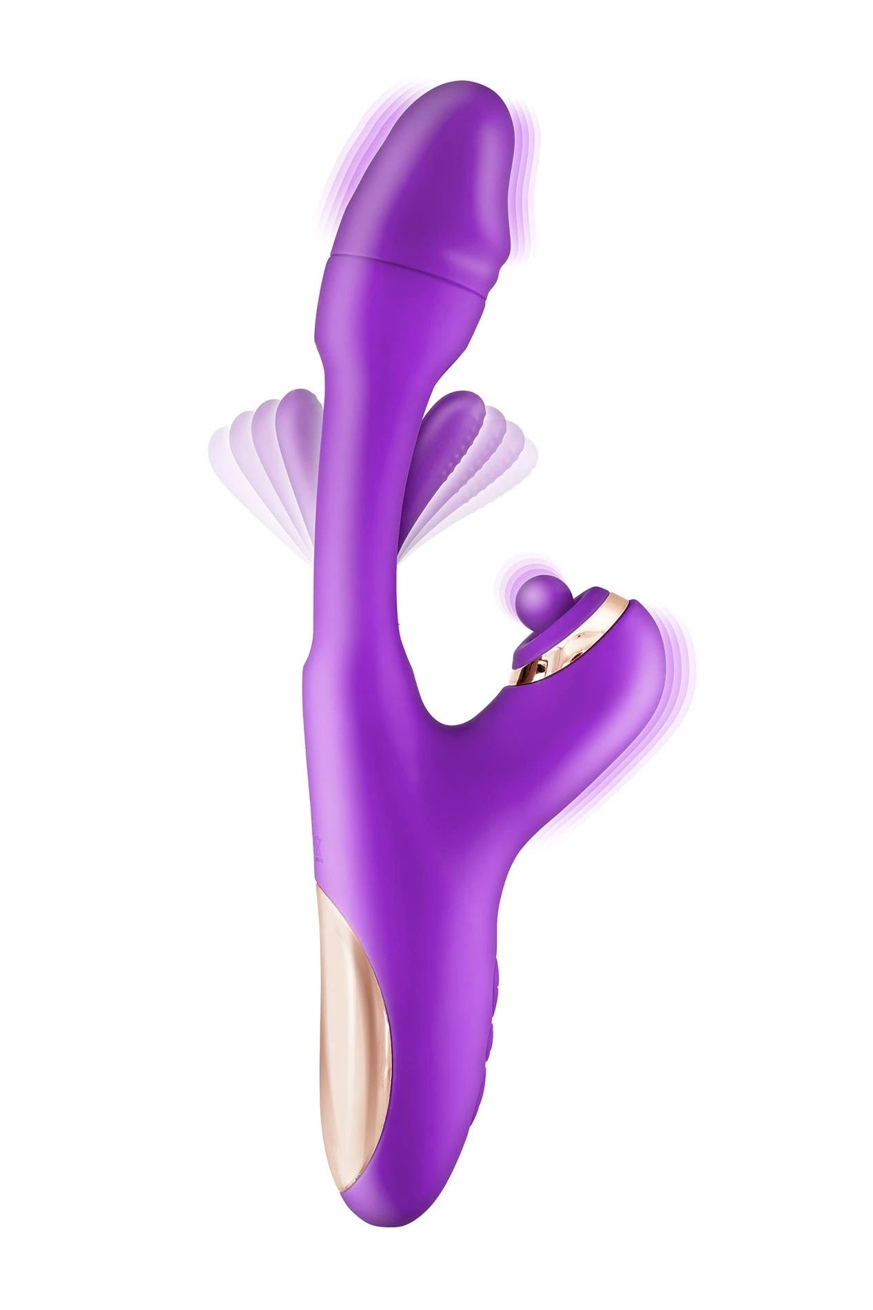 Vibromasseur lapin 3-en-1 Joyfully avec tapotement violet