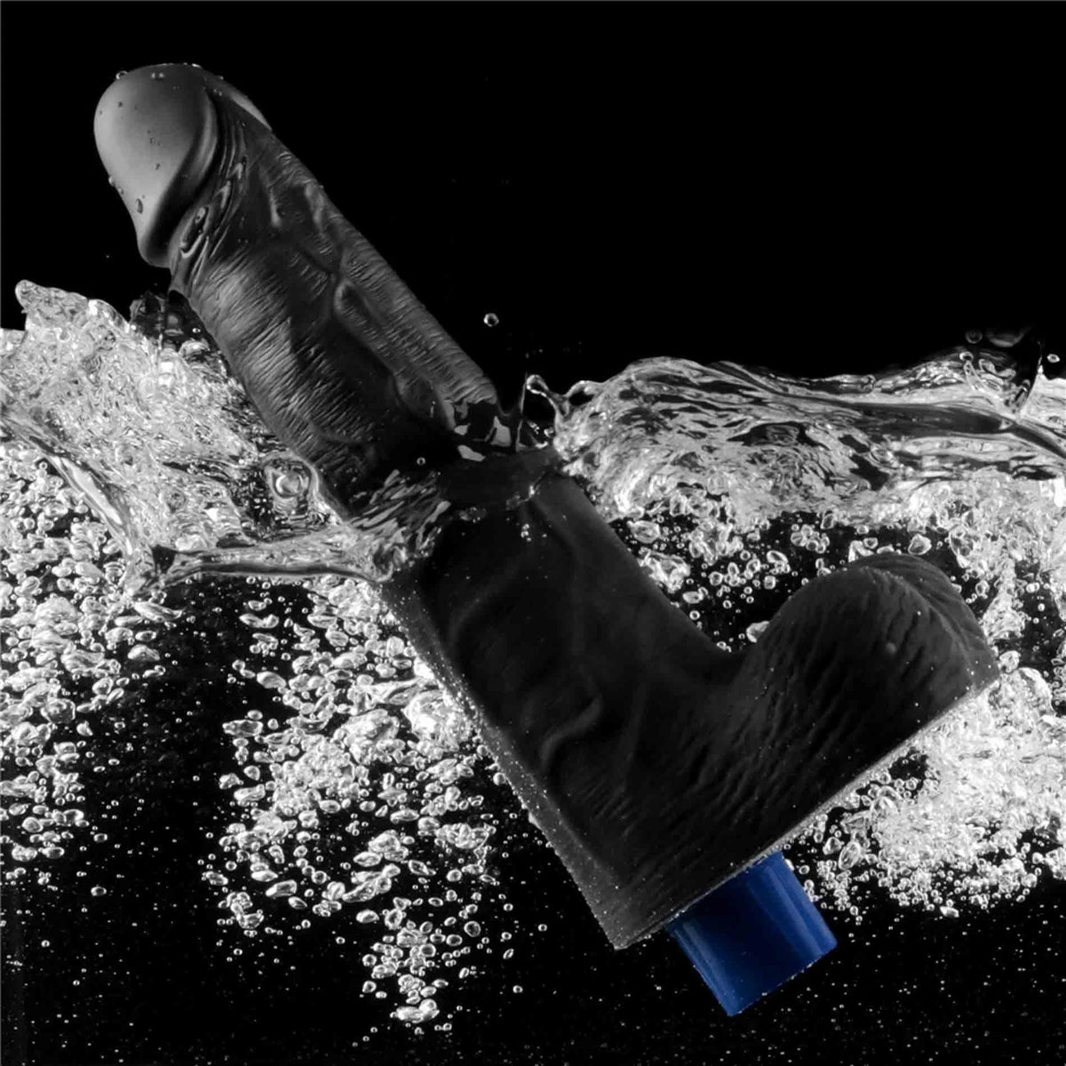 Dildó Softee 10 funkció – újratölthető, vibrációs, fekete 10-LV330223 | Lovetoy