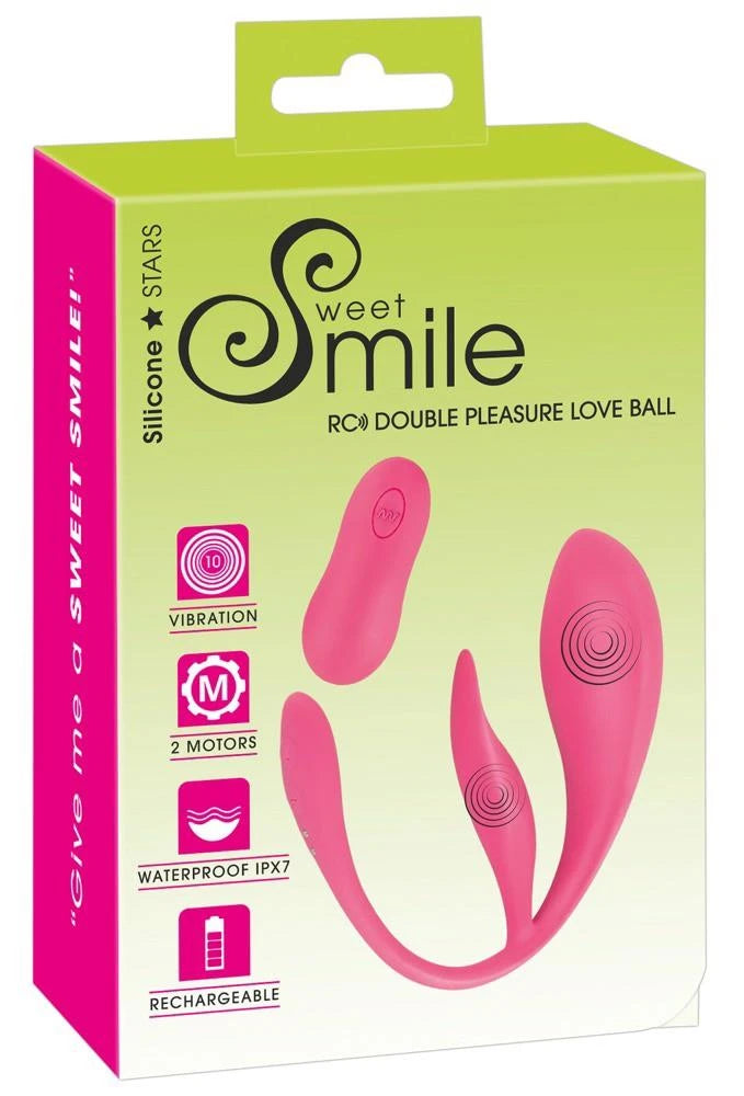 Vibro-Ei 10 Funktionen – mit Fernbedienung, doppelt, rosa | Sweet Smile