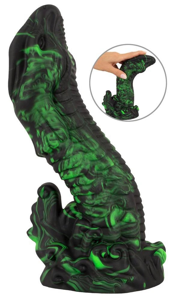 Dildo Lizard Peak 22 cm – com ventosa, preto | Beasty Cocks