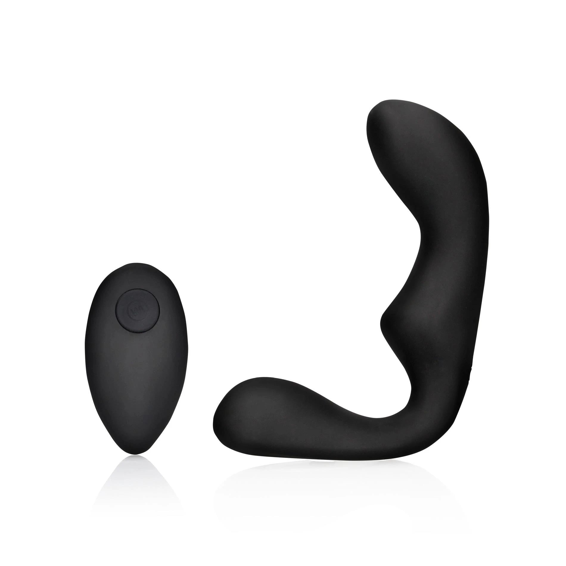 Masseur de prostate vibrant pointu avec télécommande - Noir