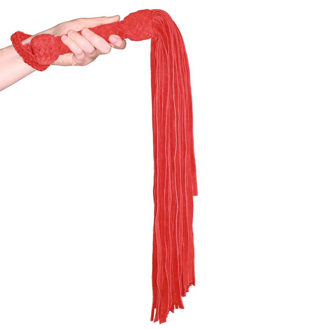 Frusta Suede Flogger – rossa | Prowler