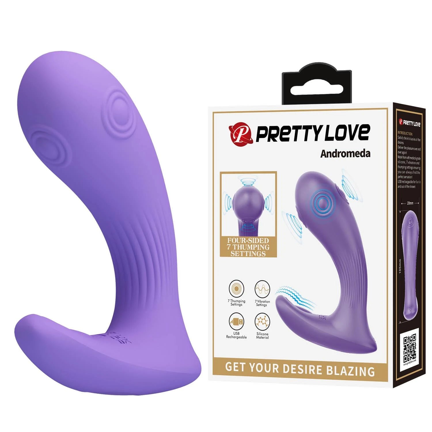 Vibromasseur en silicone Pretty Love Andromeda