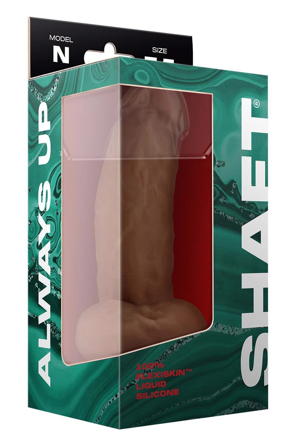 MODÈLE DE TIGE N 7.5 POUCES PÉNIS EN SILICONE LIQUIDE AVEC TESTICULES CHÊNE
