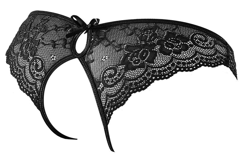 Culotte – en dentelle, florale, noire 23108131021 | Cottelli LINGERIE