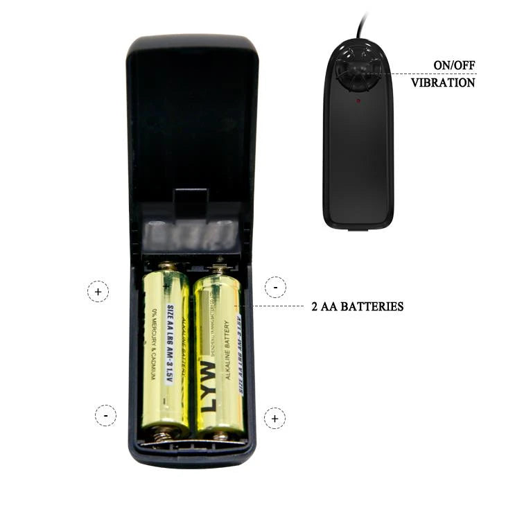 Realistic vibrator Rota base – remote control, with suction cup | Baile