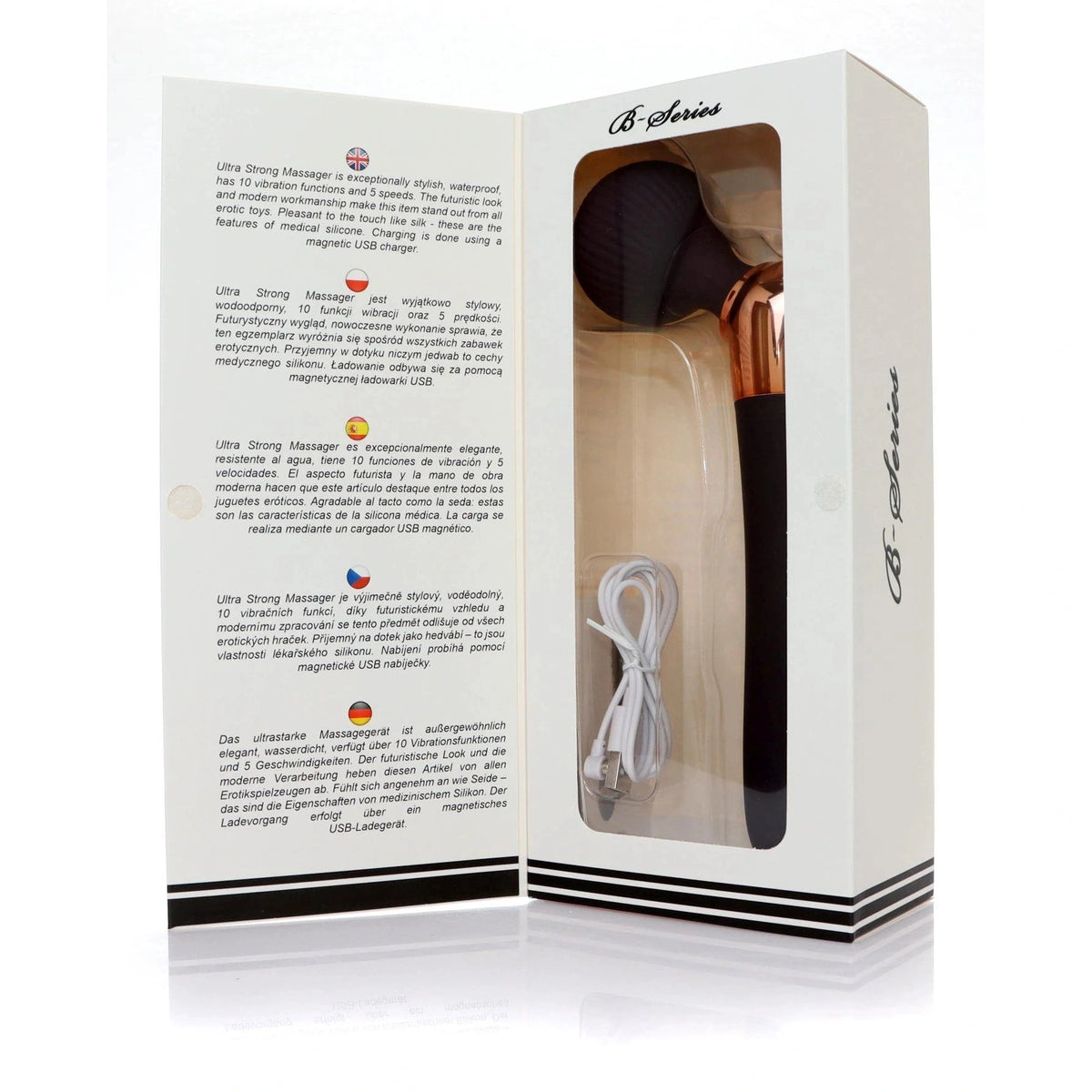 Masseur wand 10 fonctions – rechargeable, noir 22-00064 | Favorites