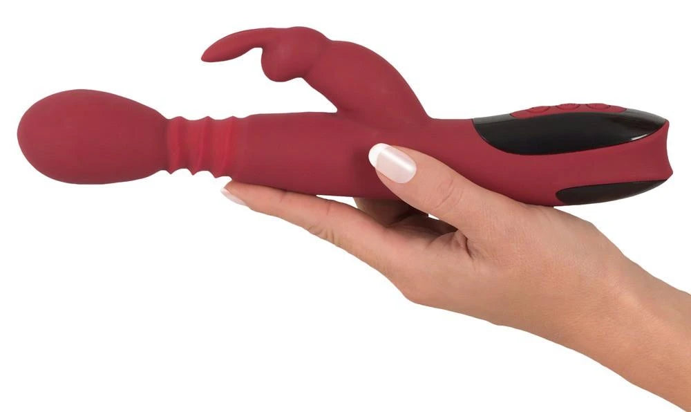 Rabbit vibrator 10 functions – rechargeable, red