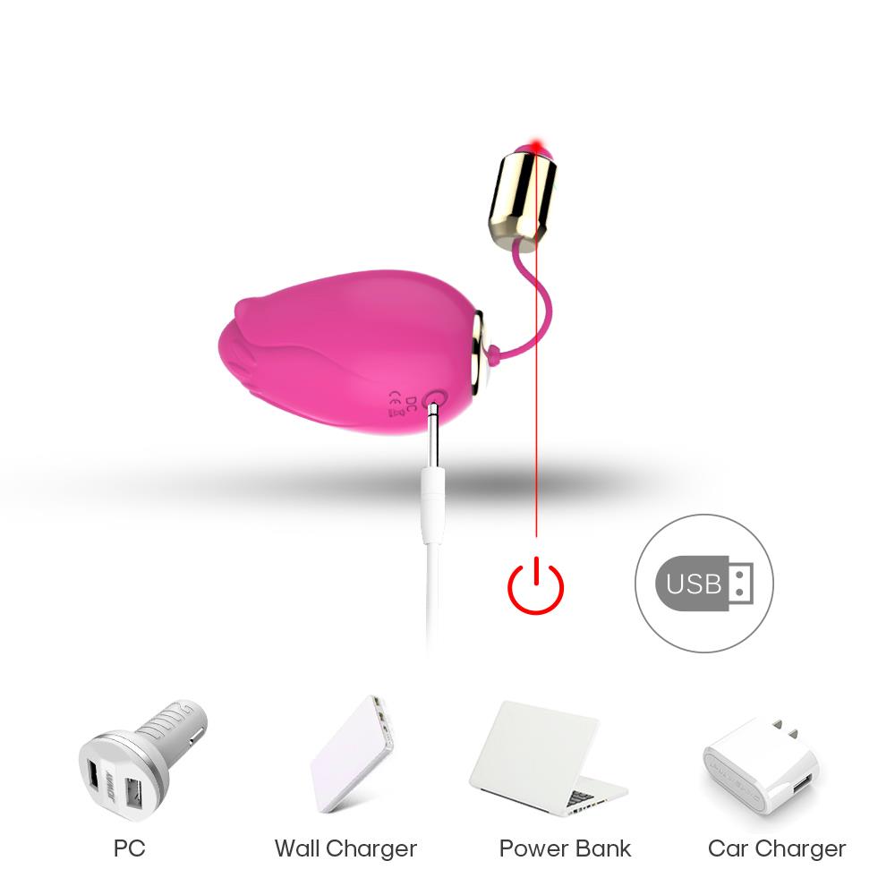 Ovetto vibrante Mandala 9 funzioni – con telecomando, ricaricabile, fucsia | Favorites