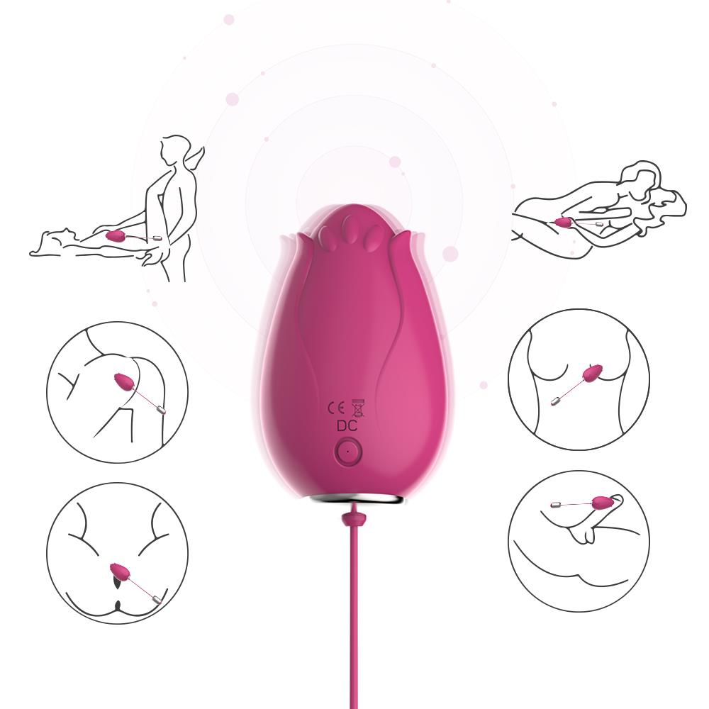Ovetto vibrante Mandala 9 funzioni – con telecomando, ricaricabile, fucsia | Favorites