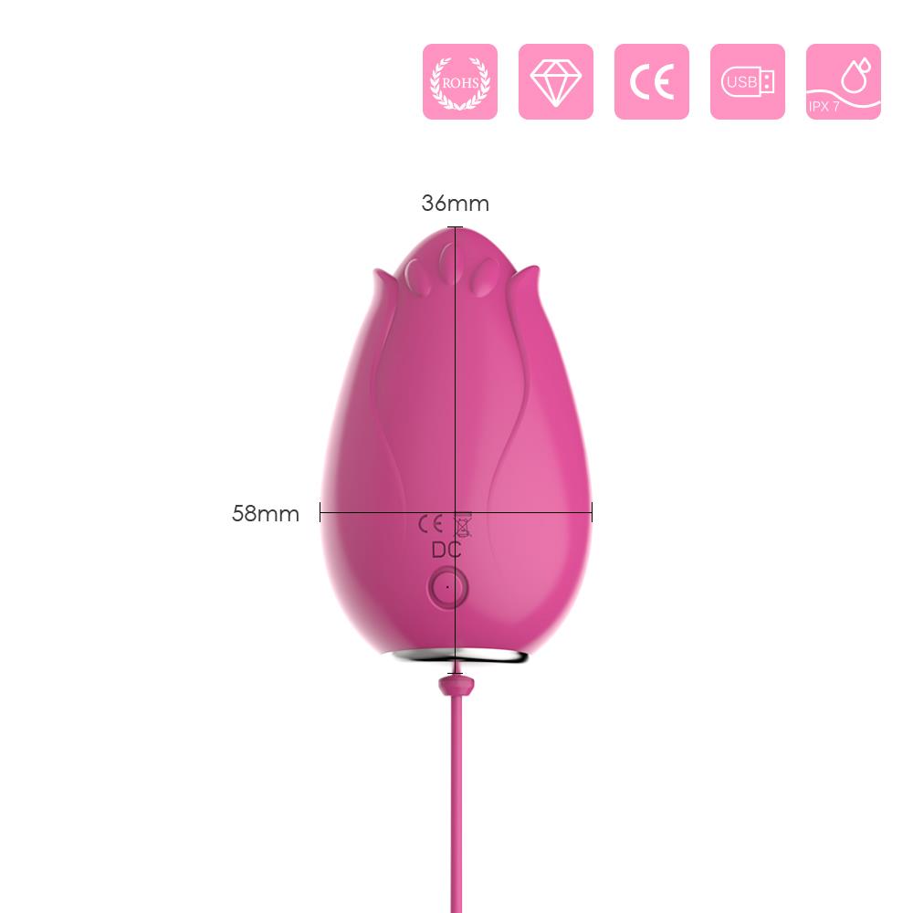 Ovetto vibrante Mandala 9 funzioni – con telecomando, ricaricabile, fucsia | Favorites