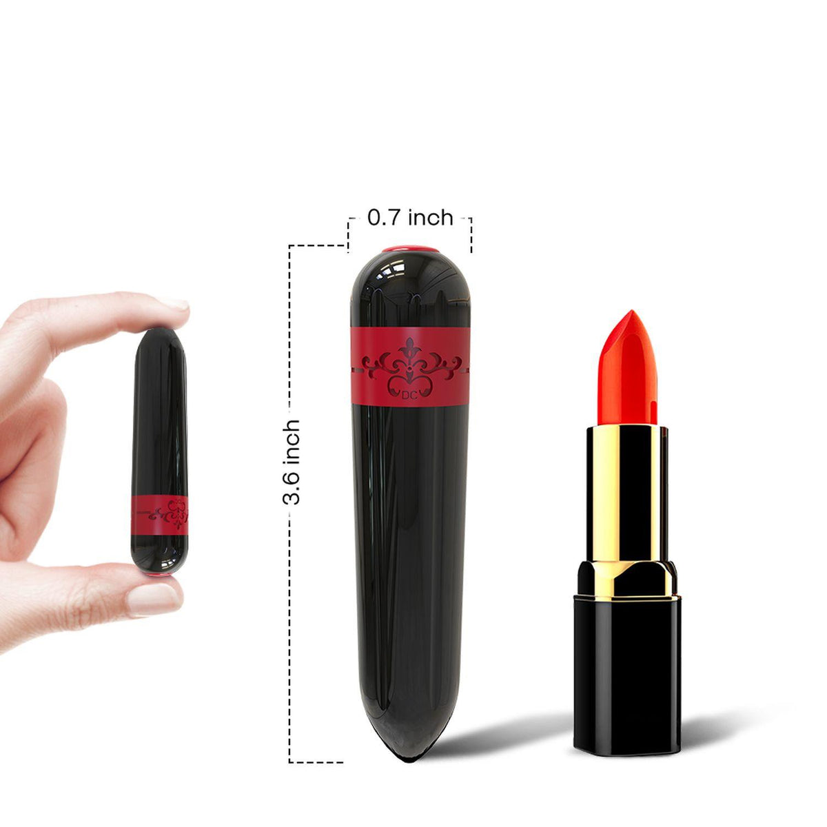 Mini vibratore Rocket 9 funzioni – ricaricabile, nero | Favorites