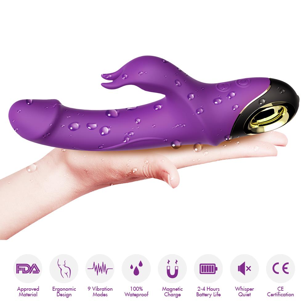 Vibrador rabbit Meteror 9 funciones – recargable, morado | Favorites