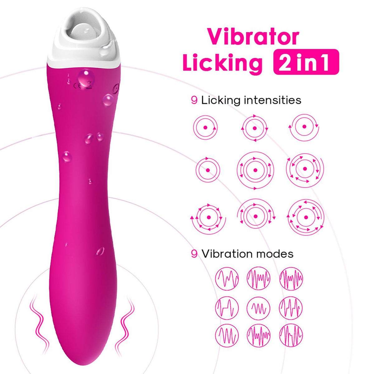 Stimolatore clitorideo Fairyland 9 funzioni – ricaricabile, fucsia | Favorites