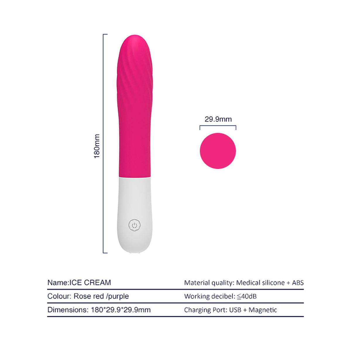 Vibratore classico Rrose 7 funzioni – ricaricabile, fucsia | Favorites