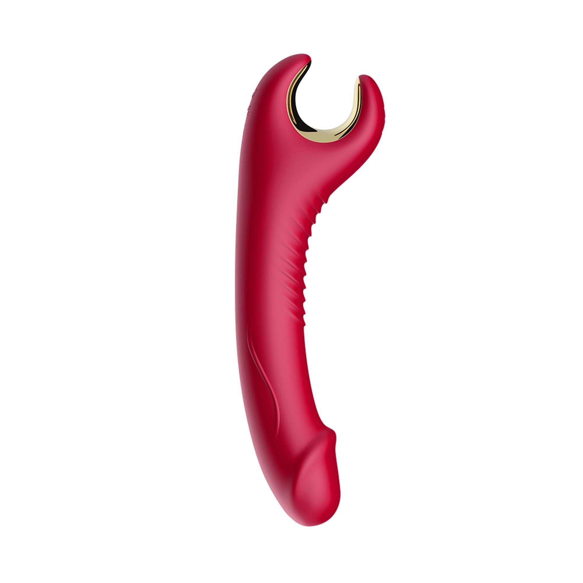 Stimulateur silicone 9 fonctions vibrantes Rouge