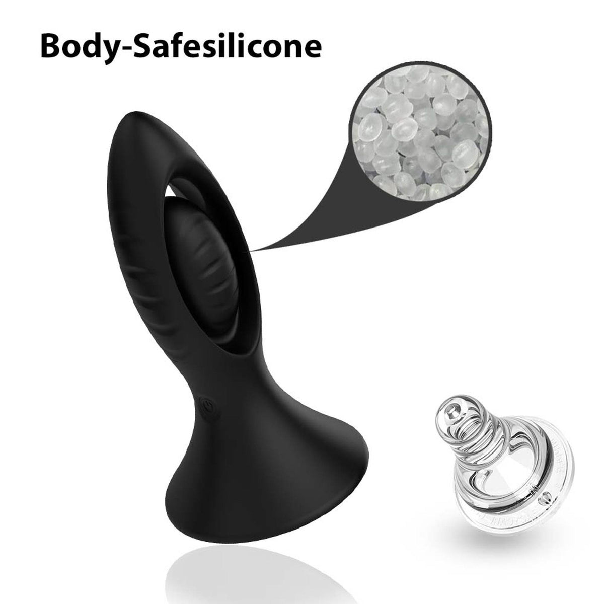 Butt plug Watchman 9 functions – vibrating, remote control, black | Favorites