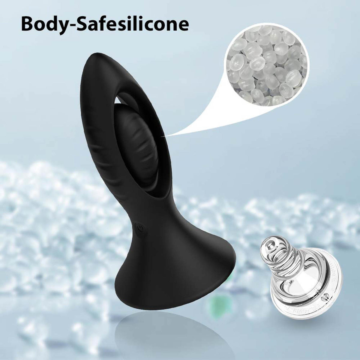Butt plug Watchman 9 functions – vibrating, remote control, black | Favorites