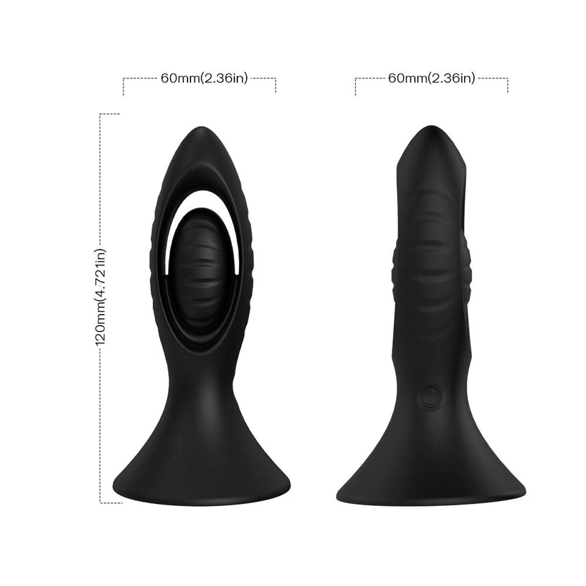 Butt plug Watchman 9 functions – vibrating, remote control, black | Favorites